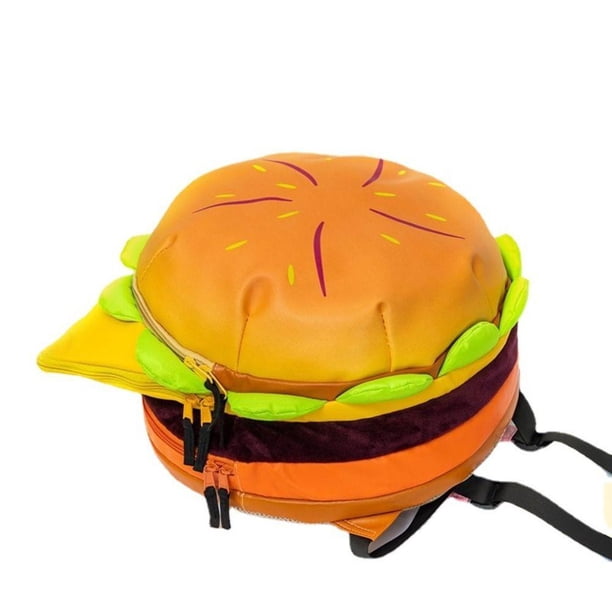 FAITH1 Mochila De PU Para Hamburguesas , Bolsa De Hombro De Gran Capacidad , Dulce Escolar Regalos De Cumpleaños De Dibujos Animados De Estilo Coreano