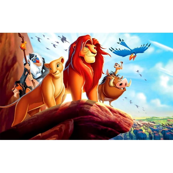 DIY 5D Simba Diamond Painting Kits for Adults, Diamond Art for Beginner，Cartoon Diamond Painting Full Drill，for Home Wall Decor Festival Gift 12x16 Inch
