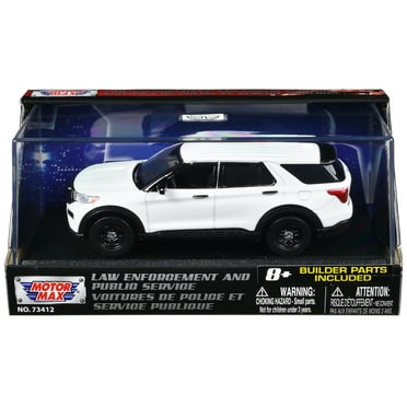 2022 Ford Police Interceptor Utility White Unmarked "Law Enforcement & Public Service" Series 1/43 Diecast Model Car by Motormax