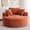 Orange, variant on Round Accent Chair, 360 Swivel Chenille Barrel Chair, Fluffy Modern Sleeper for Living Room, Bedroom, Reading Room and Lounge