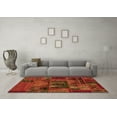 thumbnail image 3 of Ahgly Company Indoor Square Oriental Orange Modern Area Rugs, 3' Square, 3 of 4