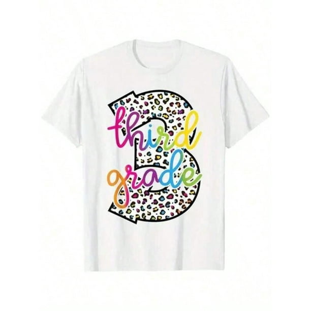 Boy's T Shirt & Girl's T Shirt, Cartoon School Special Day, Grade & Graduate Gift T Shirt, Soft Cottton & Breathable Fabric Machine Washable, Vintage Shirts Graphic Tees Men Para Hombre F