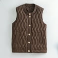 thumbnail image 3 of Ailaofu Women's Lightweight Quilted Puffer Vest Sleeveless Button Padded Gilet, 3 of 6