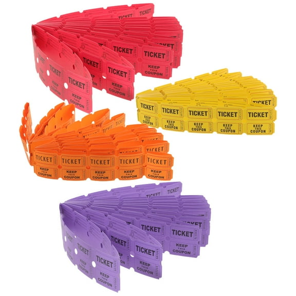 GAXIRE Circus Raffle Tickets Paper for Shopping Mall Activities in Orange 400Pcs