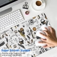 thumbnail image 4 of Long Mouse Pads for Desk,White Halloween Pumpkin Bat Pattern Desk Mats on Top Of Desks, Desk Mouse Pad Extra Large with 3mm Non-Slip Base and Stitched Edge for Gaming,Office,Work,Home 31.5"x11.8", 4 of 6