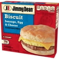 Jimmy Dean Sausage Egg & Cheese Biscuit Sandwich, 18 oz, 4 Ct (Frozen)