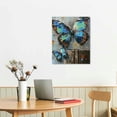 thumbnail image 3 of Creowell Butterfly Wall Art Vintage Butterfly Pictures Wall Decor Rustic Farmhouse Butterfly Canvas Painting Prints Modern Artwork Home Decoration for Bathroom Bedroom Living Room 16x20 in/12x16 in, 3 of 5