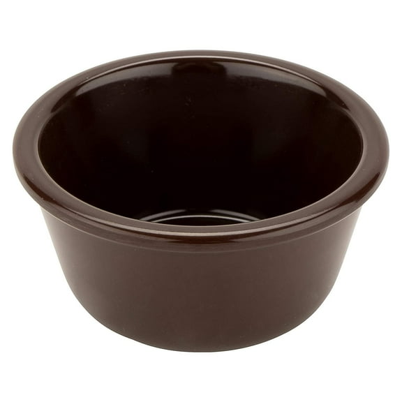 G.E.T. Shatterproof Plastic Smooth Ramekin Condiment Cup, 4 Ounce, Brown (Set of 12)