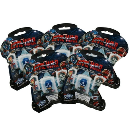 Zag Toys Mini Domez Figures – Captain America: Civil War – 5 PACK LOT