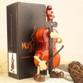 thumbnail image 4 of FONDOTIN Musical Plaything Miniature Violin Model for Collectors 1Pc Brown Plastic, 4 of 8