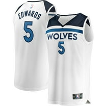 Men's Fanatics Anthony Edwards White Minnesota Timberwolves Fast Break Replica Player Jersey - Association Edition