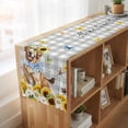 thumbnail image 6 of Table Runners 90 Inches Long Dress Scarves, Sunflowers Dog Farmhouse Coffee/Dining/Kitchen Table Runner for Living Room, Spring Watercolor Floral Stars Grey Plaid 13x90 Inch, 6 of 9