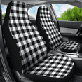 Black White Buffalo Plaid Car Seat Covers To Match Pet Hammock Pack of