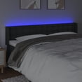 thumbnail image 6 of vidaXL LED Headboard Black 79.9"x6.3"x30.7"/34.6" Faux Leather, 6 of 57