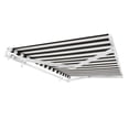 thumbnail image 2 of Awntech 20' x 10' Maui Manual Patio Retractable Awning, Black/White Stripe, 2 of 7