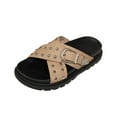 thumbnail image 2 of ATENAR Womens Sandals Beach Fashion Women Sandals Solid Color Womens Shoes Khaki 5, 2 of 8