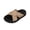 Khaki, variant on Womens Slide Sandals Casual Summer Beach Shoes Open Toe Thick Platform Fabric Upper Size Us 5 Foot Length 8.86In