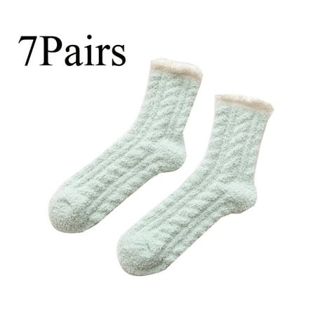 

7Pairs Half Velvet Mid-tube Socks Home Sleep Socks