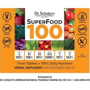Dr. Schulzes SuperFood 100, Cellular & Energy Support, 90 Count (30 Servings)