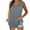 Gray, variant on Horkkom Tank Tops for Women Summer Casual Plus Size Sleeveless Tops Solid Color V Neck Loose Beach Blouse