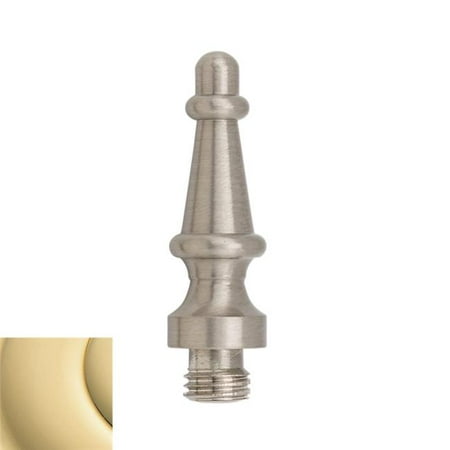 Steeple Tip Square Corner Hinge, Polished Brass - Set of 2