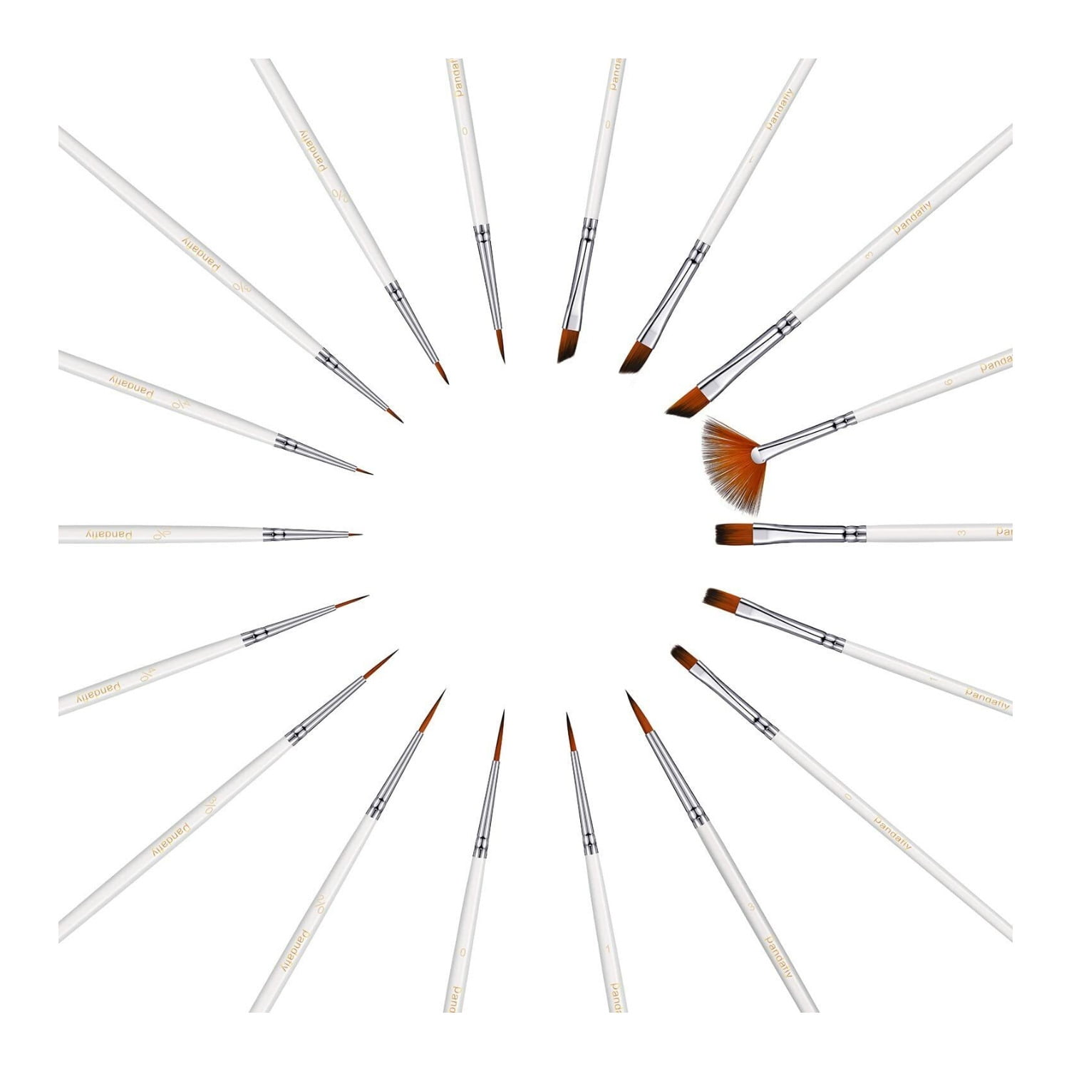 Pandafly P908-15 PANDAFLY Detail Paint Brushes Set, 15pcs Miniature Paint  Brushes for Fine Detailing & Art Painting - Acrylic, Watercolor, Oil, M