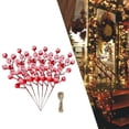 thumbnail image 1 of Runquan 6 Pieces Christmas Red Berries Stems for Holiday Valentines Home Decorations, 1 of 7
