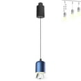 thumbnail image 1 of FSLiving 7W Adjustable Levitate Track Pendnat Light J-Type Retractable Lift Track Pendnat Light with Minimalist Modern Aluminum&Acrylic Shade Indoor Island Light Adjustable Wire Lamp,Blue - 1 Pack, 1 of 9