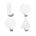 thumbnail image 1 of Gancho de pared , gancho esmerilado de acero inoxidable de 4 piezas, adecuado para colgar ropa (plateado), 1 of 5