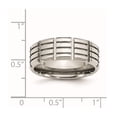 thumbnail image 6 of Chisel Stainless Steel 8mm Grooved Polished Wedding Band Size 12  Men, 6 of 7