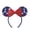 Blue, Red, White with Red Bow, variant on Disney Patriotic Headband, 4th of July Outfits for Women, Red White and Blue Decoration with Red Bow, Patriotic Hair Accessories