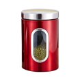 thumbnail image 1 of Kitchen Canister Stainless Steel Grain Storage Container Visible Tea Coffee Jar with Lid  Silver, 1 of 10