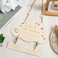 thumbnail image 4 of Baby Sleeping Sign for Front Door Wooden Hanging Decorations Do Not Ring Doorbell Wood Sign Rustic Door Decor with Hemp Rope Cloud Wooden Hanger Wall Decor for New Parents 8.7x5.5Inch, 4 of 6