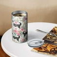 thumbnail image 3 of 20oz Coffee Tumblers Husky Dog Flower Floral Stainless Steel Vacuum Insulated Travel Tumbler Coffee Cups Mug with Lid and Straw with Cleaning Brush for Cold & Hot Drinks, 3 of 5