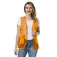 thumbnail image 5 of Toptie Adult Mesh Vest Zipper Supermarket Team Volunteer Uniform Vest - Orange, 5 of 7