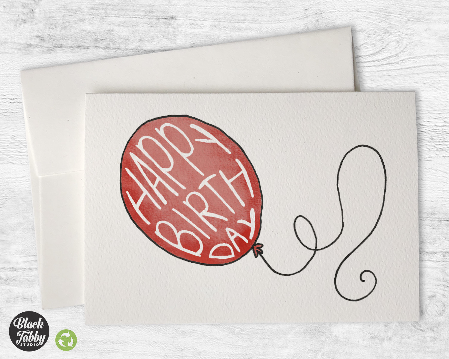 Happy Birthday Balloon in Red Birthday Cards
