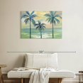 thumbnail image 2 of Elephant Stock Marine Layer Palms Wall Art - Horizontal Canvas Wall Art - Living Room Wall Decor - Beach Canvas - Blue And Green Decor By Silvia Vassileva - 36" x 24", 2 of 4