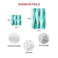 thumbnail image 7 of Turquoise Stripes Kitchen Dish Towels for Drying Dishes Set of 2, Vintage Farmhouse Ripple Texture Art Waffle Weave Microfiber Hand Tea Bathroom Towels Quick Dry & Absorbent Towel 15.7x23.6, 7 of 7