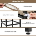 thumbnail image 7 of Gymax 3PCS Outdoor Metal Bar Table & Chairs Set Patio Dining Table Set w/ Cushion, 7 of 7