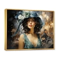 thumbnail image 2 of Designart "Stylish 1920S Roaring Portrait III" Fashion Floater Framed Canvas Print, 2 of 7