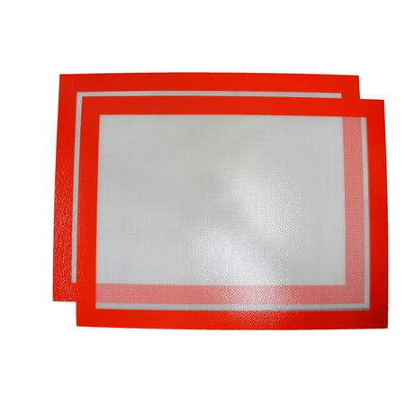 Set of 2 Non-stick Reusable Silicone Baking Mats Sheets 11.75" x 15.75"