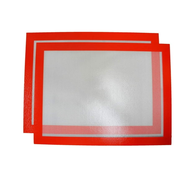 Set of 2 Non-stick Reusable Silicone Baking Mats Sheets 11.75" x 15.75"