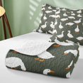 thumbnail image 4 of Erosebridal Goose Twin Quilt Set for Boys Girls, Green Background Twin Coverlet Set, 2-Piece 1 Bedspread and 1 Pillowcase, 4 of 7