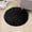 black, variant on Small Round Fluffy Area Rug for Bedroom Cute Shaggy Circle Area Rug Soft Furry Floor Carpet for Nursery Living Room Bedroom Playroom Dorm Indoor Home Decor 16 Inch