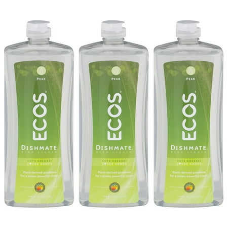 Dishmate Dishwashing - (3 Pack) ECOS Dishmate Dish Liquid, Pear, 25 fl oz