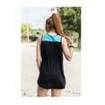 thumbnail image 2 of Crazy Train Marble Tank Top Womens Stone Sleeveless Shirt Black Turquoise Blue S-M, 2 of 2