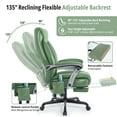thumbnail image 6 of Heated Massage Office Chair with 6 Points Vibration, Reclining Ergonomic Desk Chair with Footrest for Extra Comfort, PU Leather High Back Executive Computer Chair, Thick Padded Massage Chair, 6 of 7
