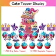 thumbnail image 4 of Shimmer and Shine Birthday Party Decor Set - 5x2.3ft Themed Backdrop Banner, Latex Balloons & Cake Toppers Party Supplies, 4 of 6