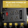 thumbnail image 2 of Wall Mount Power Tool Organizer with 5 Outlet Charging Station, Heavy Duty Metal Storage Rack for Garage, 2 of 8