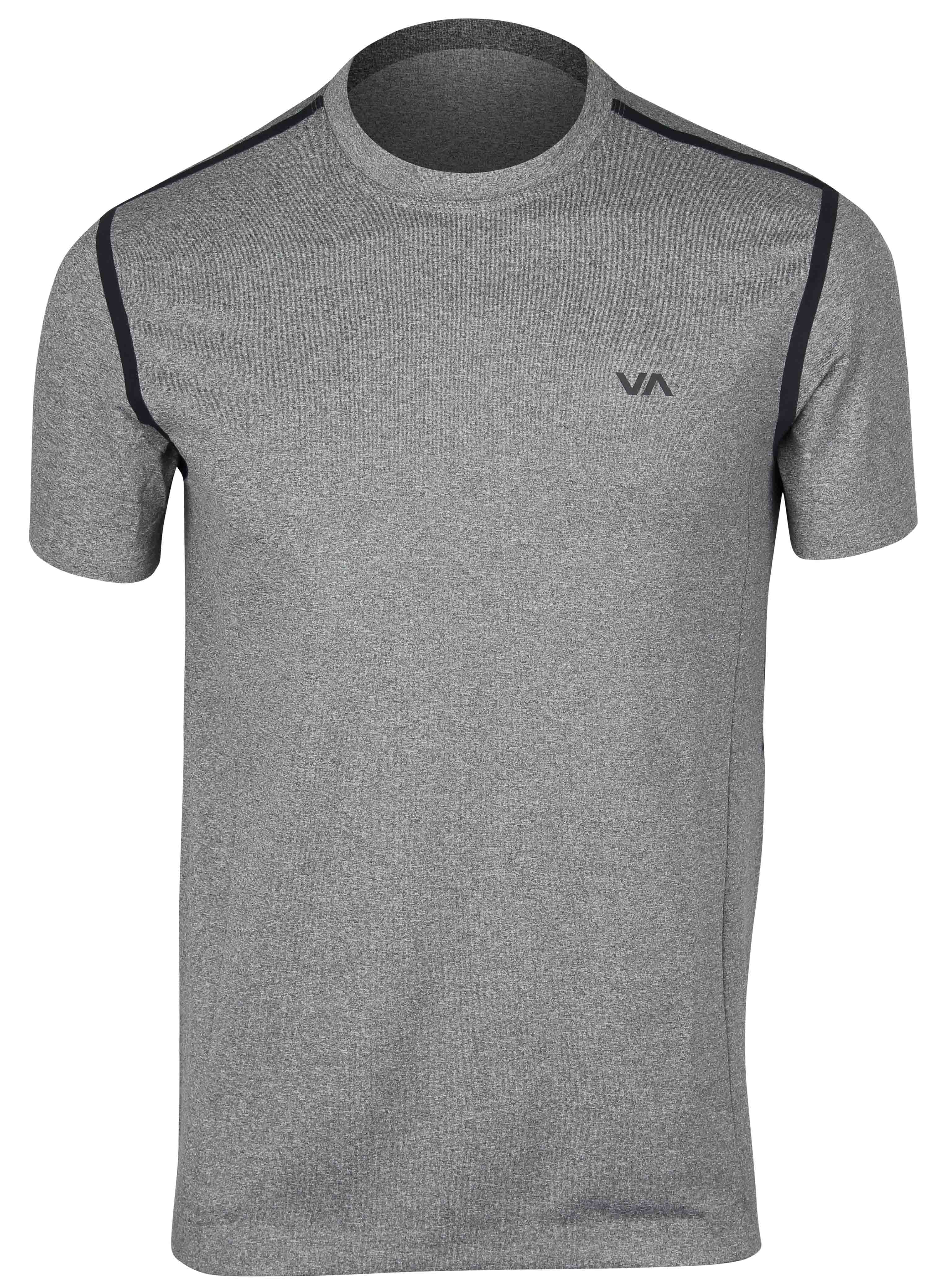Rvca RVCA Mens VA Sport SS Grappler Compression Training Shirt Gray